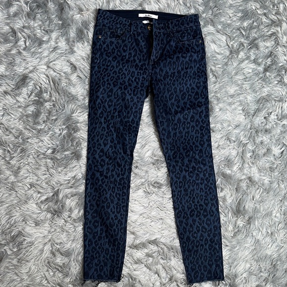 Sam Edelman Denim - Sam Edelman Dark Blue Leopard Skinny Jeans
